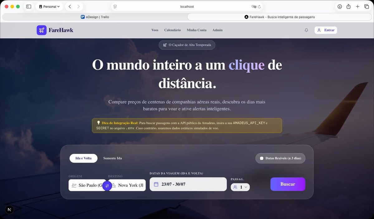 FareHawk, plataforma de busca de passagens aéreas